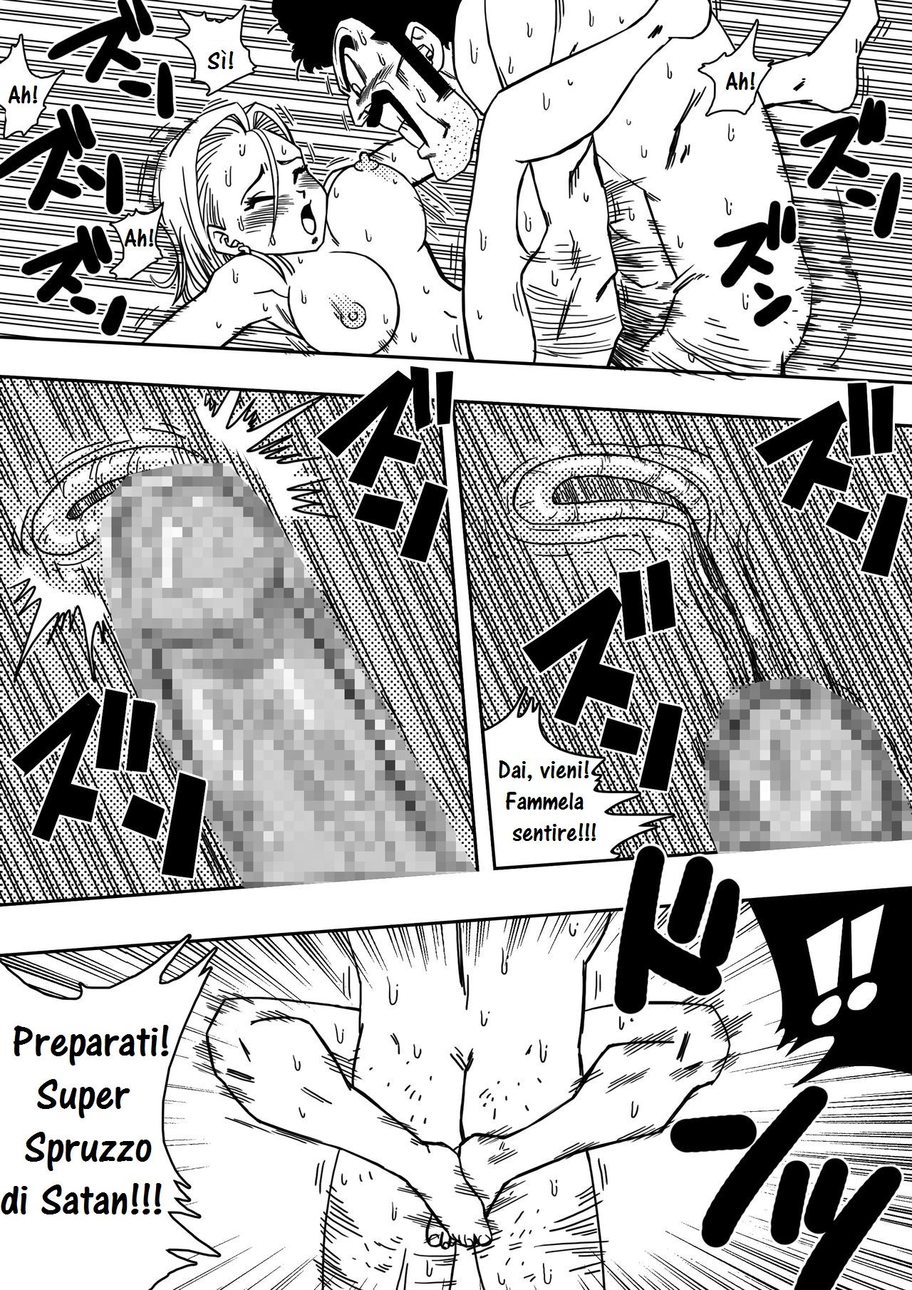 [Yamamoto] 18-gou to Mister Satan!! Seiteki Sentou! | C 18 e Mr. Satan!! Rapporti sessuali tra guerrieri!!!! (Dragon Ball Z) [Italian] [山本同人] 18号とミスター・サ○ン!!性的戦闘! (ドラゴンボールZ) [イタリア翻訳]