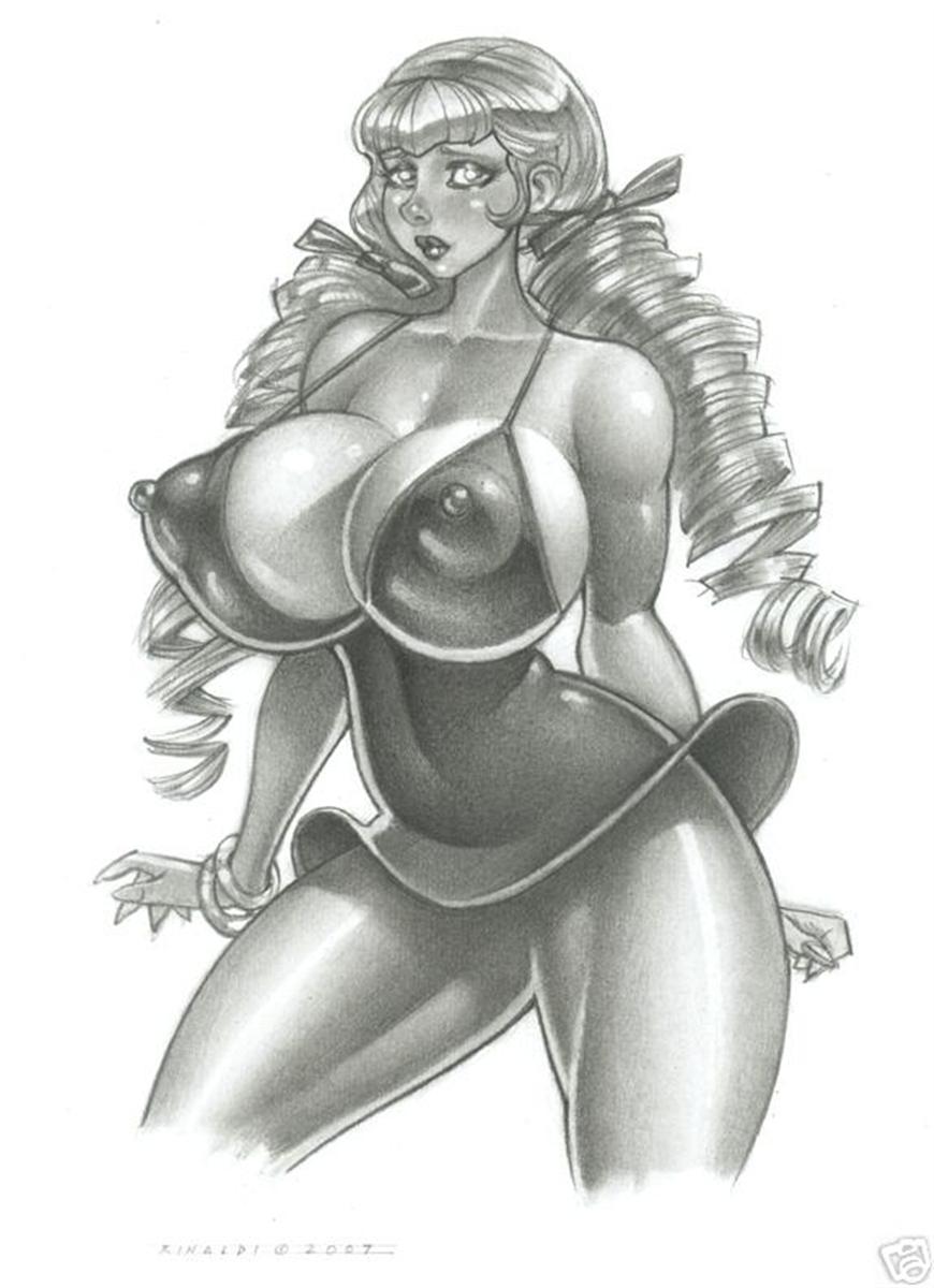 VICTOR RINALDI ART - Huge Tits drawings #9 
