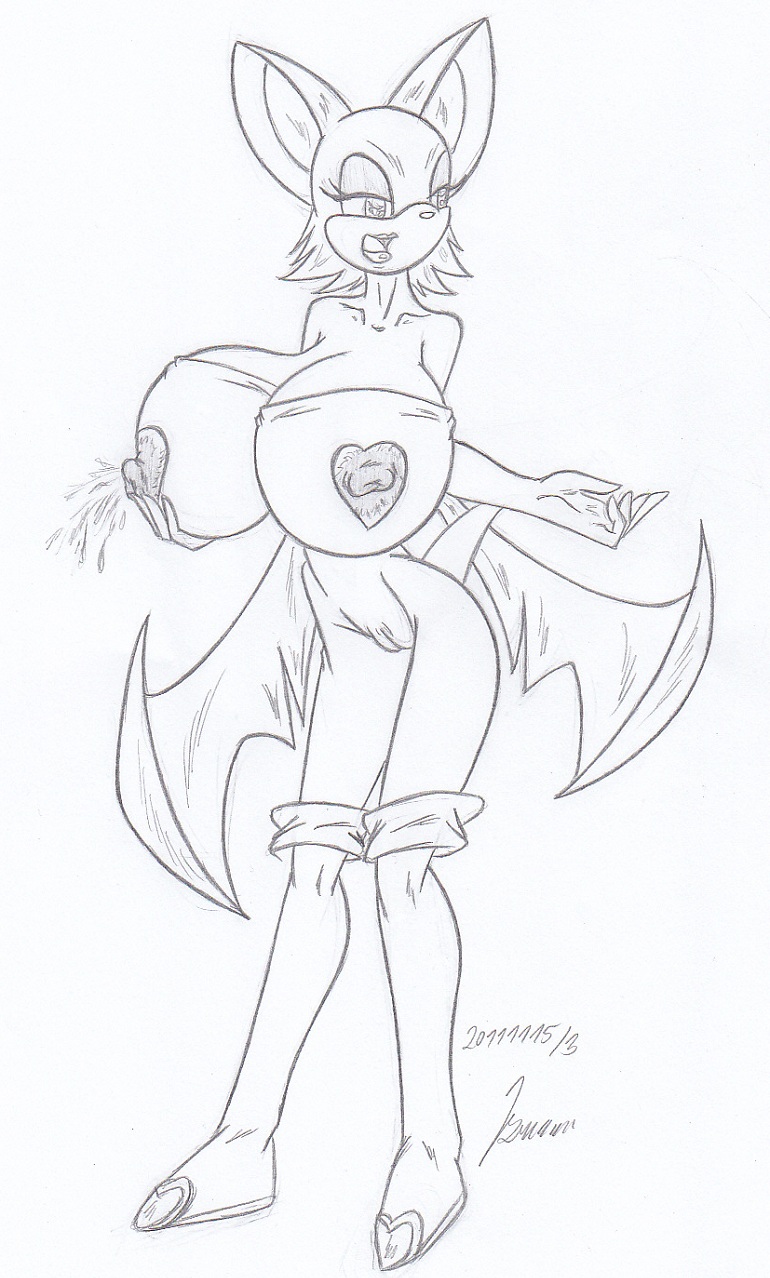 My miny Rougeb The Bat_ (sonic) Sketches work_1 